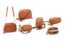 WU121 Lindsay Double Zip Chevron Crossbody Bag