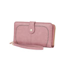YX25793 Rachel Vegan Leather Laser Cut Out Detail Wallet/Wristlet