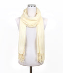 A27 Solid Crinkle Fringe Scarf - MiMi Wholesale