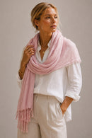 A27 Solid Crinkle Fringe Scarf - MiMi Wholesale