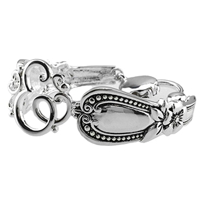 AB8118H - EAS Initial "E" Spoon Magnetic Bracelet - MiMi Wholesale