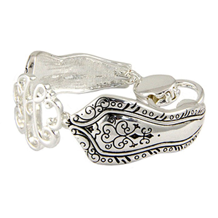 AB8119H - AS Initial "H" Spoon Magnetic Bracelet - MiMi Wholesale