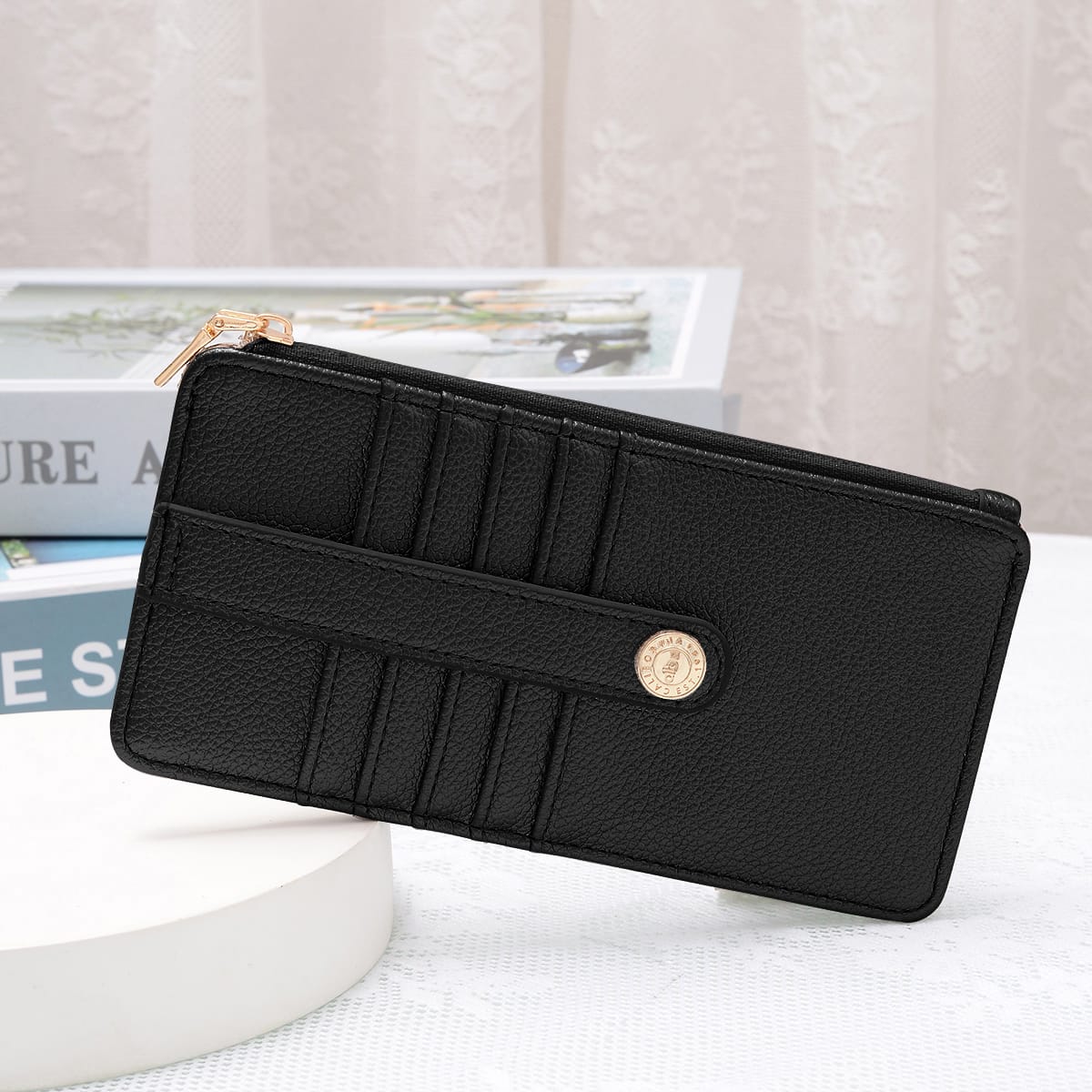 AD004 Saige Slim Cardholder Wallet - MiMi Wholesale