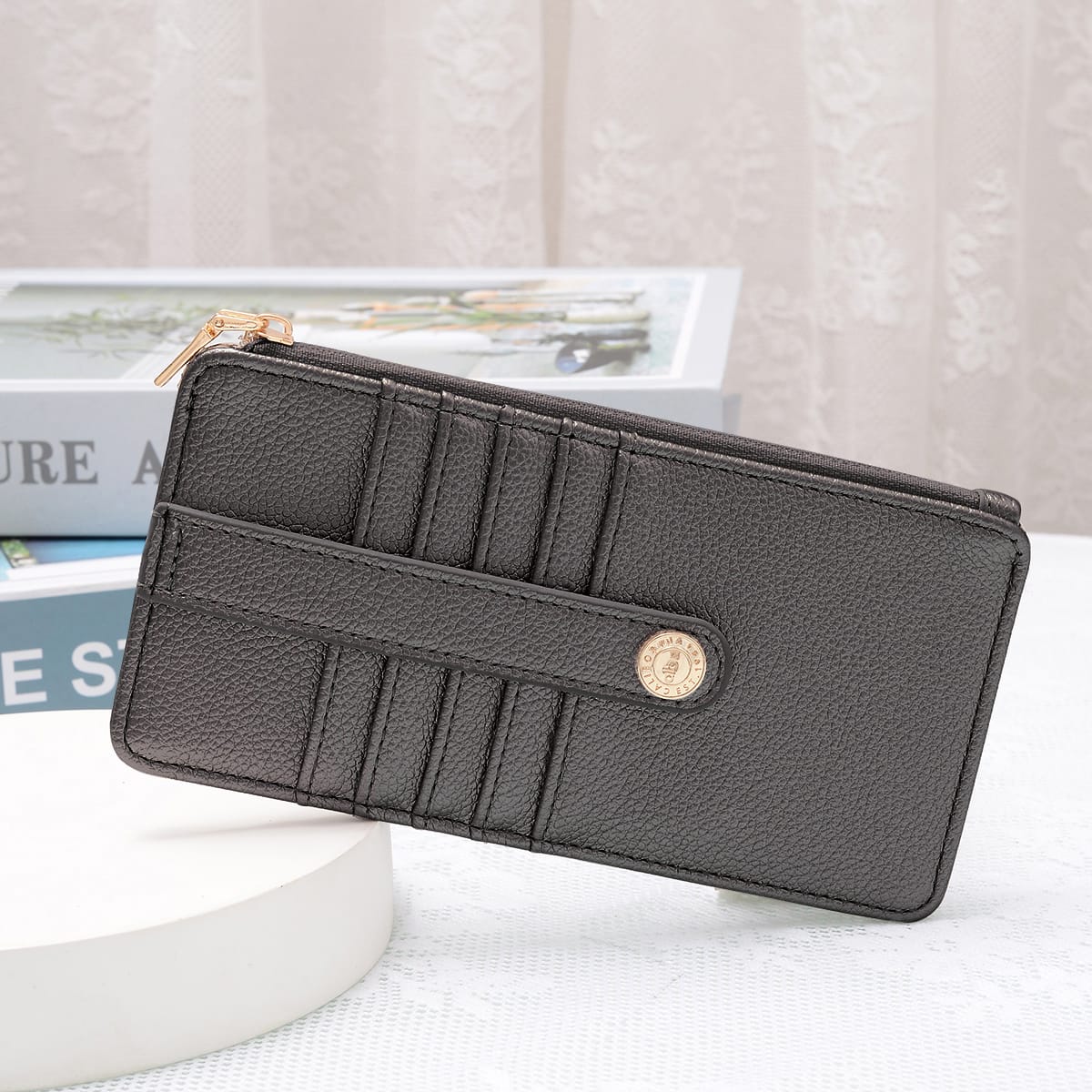 AD004 Saige Slim Cardholder Wallet - MiMi Wholesale