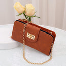 AD041 Turn Lock Crossbody Wallet - MiMi Wholesale