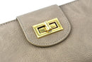 AD041 Turn Lock Crossbody Wallet - MiMi Wholesale