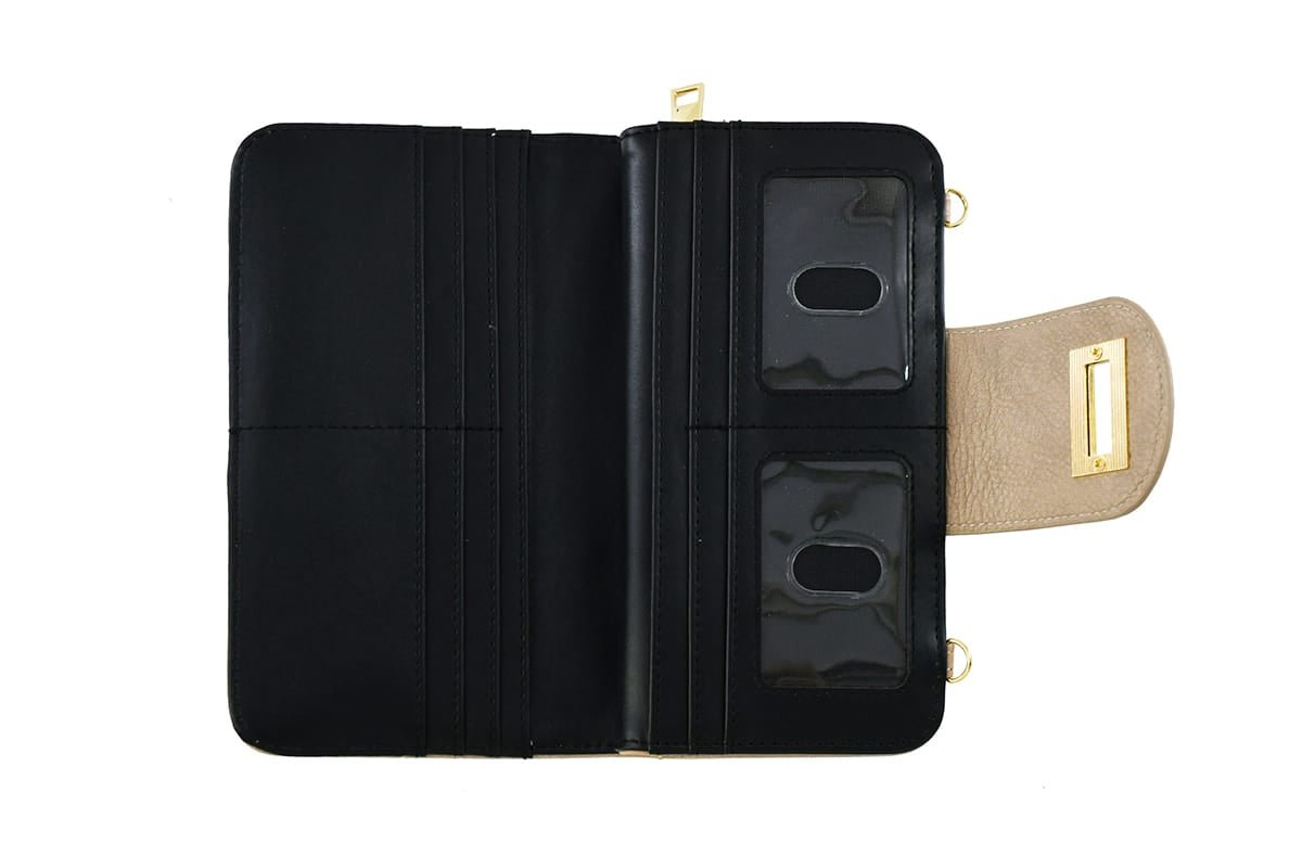 AD041 Turn Lock Crossbody Wallet - MiMi Wholesale