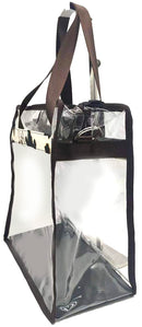 AD202T Clear Cow Print Boxy Satchel Tote Bag - MiMi Wholesale