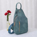 AD2766 Vegan Leather Fashion Sling Bag - MiMi Wholesale