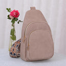 AD768 Zara Zipper Sling Bag With Boho Strap - MiMi Wholesale