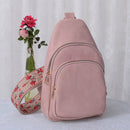 AD768 Zara Zipper Sling Bag With Boho Strap - MiMi Wholesale