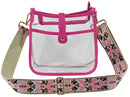 AD770T Jeanette Clear Crossbody Bag With Guitar Strap - MiMi Wholesale
