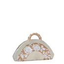 AIN232 Half Moon Straw Clutch With Wood Handles - MiMi Wholesale
