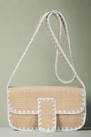 AIN278 Camila Straw Contrast Stitch Crossbody Bag - MiMi Wholesale