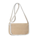 AIN278 Camila Straw Contrast Stitch Crossbody Bag - MiMi Wholesale