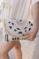 AIN289 Shells&Beads - Work Fringe over Clutch - MiMi Wholesale