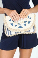 AIN289 Shells&Beads - Work Fringe over Clutch - MiMi Wholesale