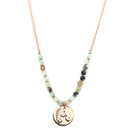 AN1318 - AAMT1 27" Gold Tone & Silver Tone 'A' Semi Precious Bead Necklace - MiMi Wholesale