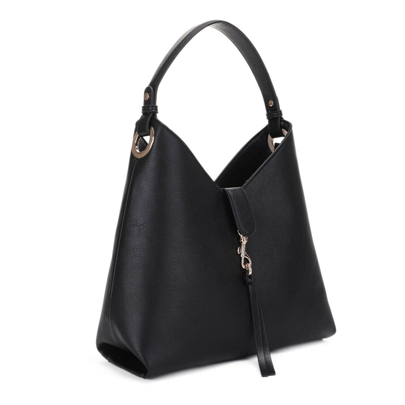 AS20598 Clasp With Tassel Accent Hobo Bag - MiMi Wholesale