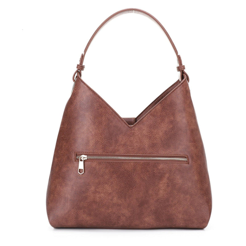 AS20598 Clasp With Tassel Accent Hobo Bag - MiMi Wholesale