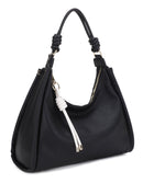 AS20681 Chelsea Hobo bag with String Zip Puller accent - MiMi Wholesale