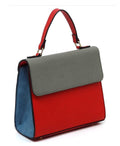 AS2770 Colorblock Top Handle Satchel/Crossbody Bag - MiMi Wholesale
