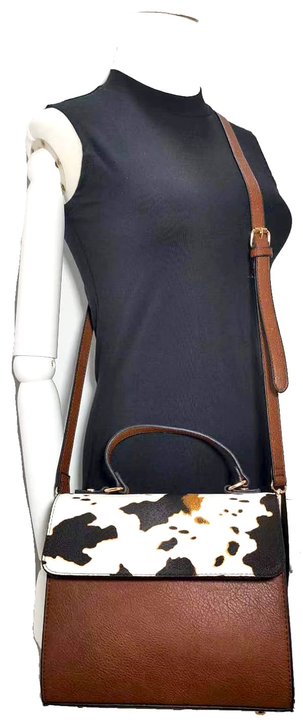AS2770 Colorblock Top Handle Satchel/Crossbody Bag - MiMi Wholesale