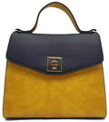 AS2771 Colorblock Twist Lock Flap Satchel/Crossbody Bag - MiMi Wholesale