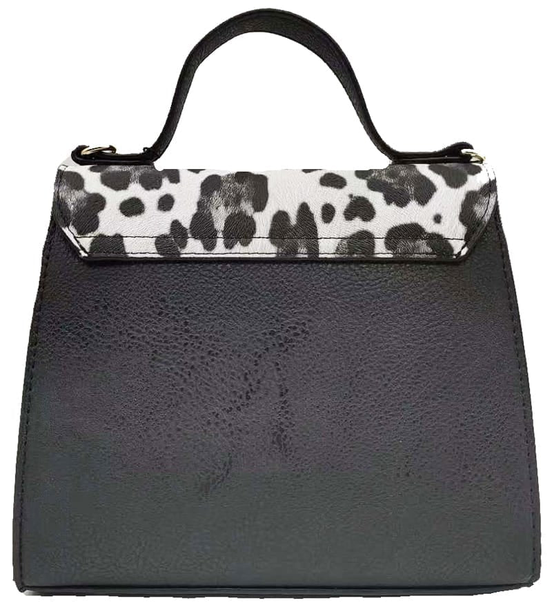 AS2771 Colorblock Twist Lock Flap Satchel/Crossbody Bag - MiMi Wholesale