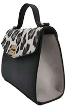 AS2771 Colorblock Twist Lock Flap Satchel/Crossbody Bag - MiMi Wholesale