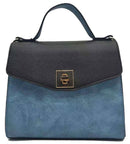AS2771 Colorblock Twist Lock Flap Satchel/Crossbody Bag - MiMi Wholesale