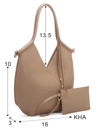 AS60156 Madison 2 in 1 Tote Bag and Wrislet Set - MiMi Wholesale