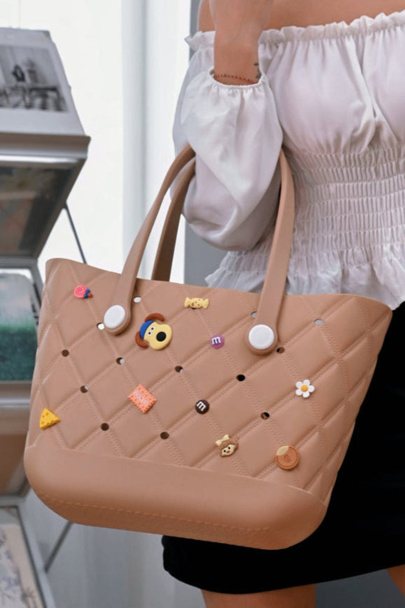 B1121 Silicone Charm Tote Bag - MiMi Wholesale