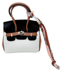 BAK510003 Two Tone Mini Bag Charm - MiMi Wholesale