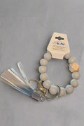 BB139X125 Silicone Beaded Keyring/Keychain Bracelet - MiMi Wholesale