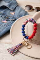 BB139X169 Theme Silicone Beaded Keyring/Keychain Bracelet - MiMi Wholesale