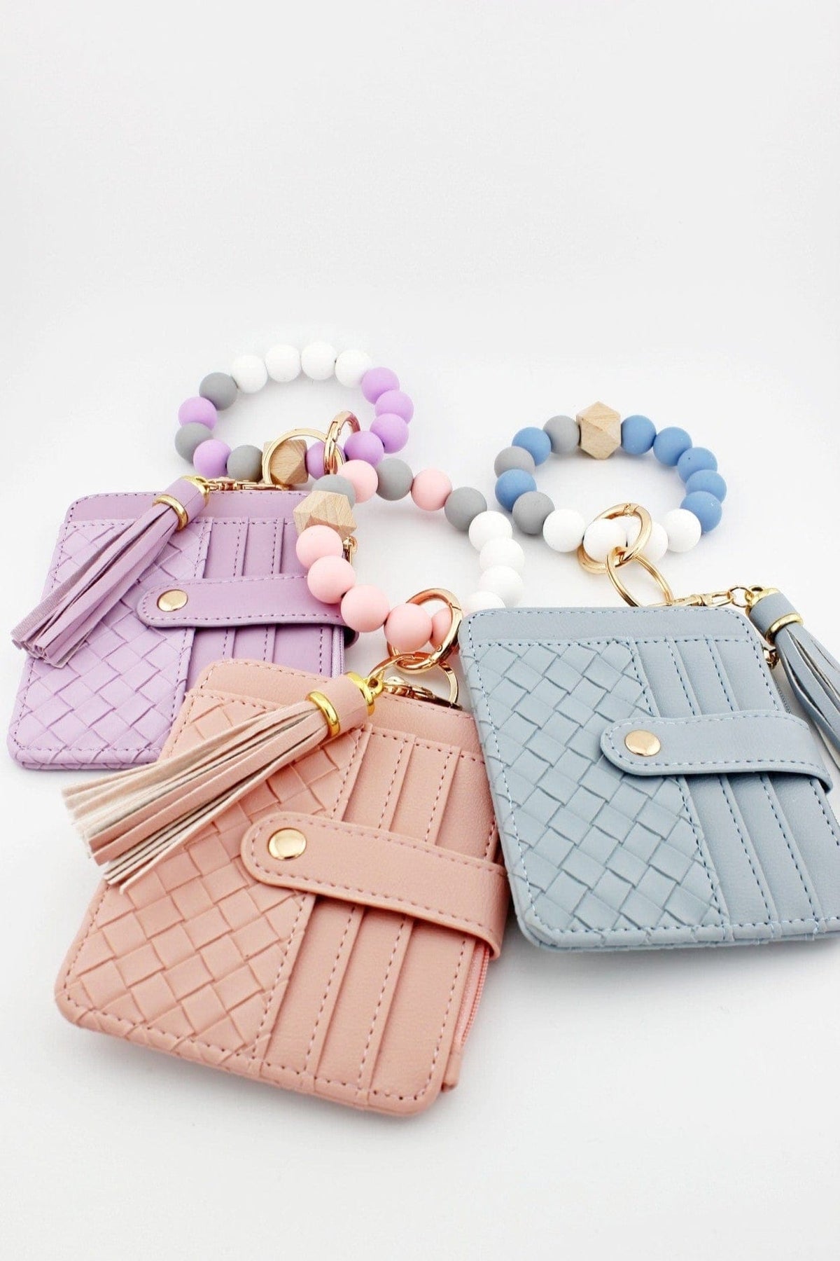 BB139x205 Nina Beaded Keychain Bracelet & Woven Wallet Combo - MiMi Wholesale