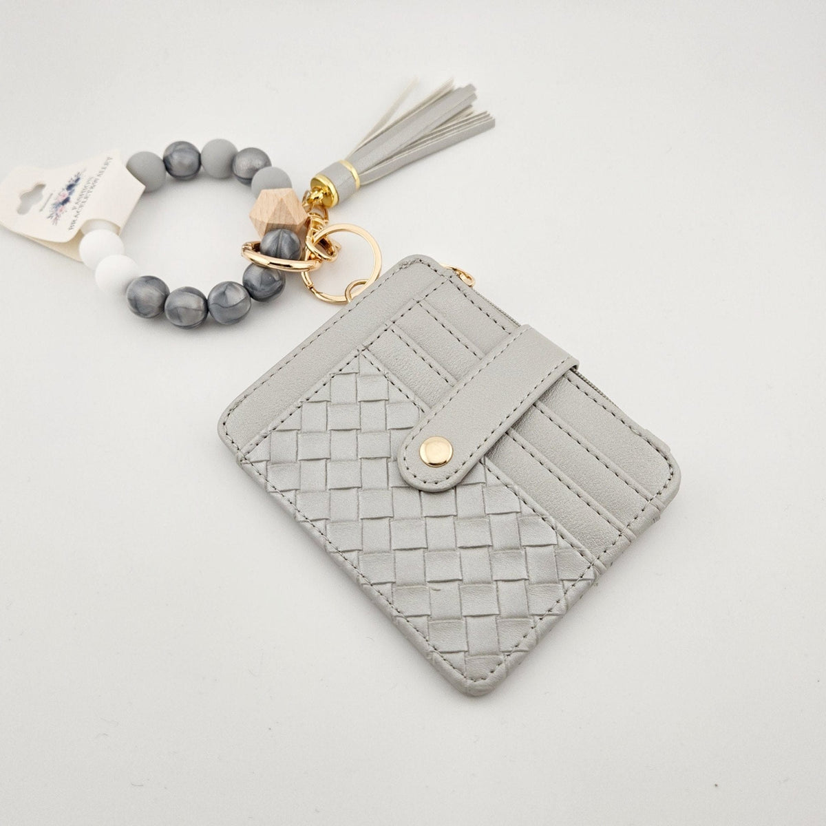 BB139x205 Nina Beaded Keychain Bracelet & Woven Wallet Combo - MiMi Wholesale