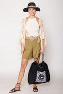 BBT510134 Emma Nylon Paisley Pattern Rope Handle Tote Bag - MiMi Wholesale