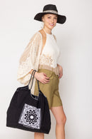 BBT510134 Emma Nylon Paisley Pattern Rope Handle Tote Bag - MiMi Wholesale