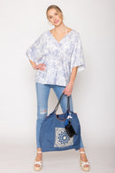 BBT510134 Emma Nylon Paisley Pattern Rope Handle Tote Bag - MiMi Wholesale
