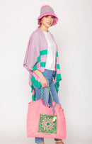 BBT510134 Emma Nylon Paisley Pattern Rope Handle Tote Bag - MiMi Wholesale