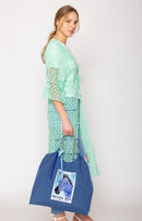 BBT510138 Zebra Pattern Nylon Rope Handle Tote Bag - MiMi Wholesale