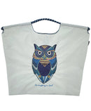 BBT510142 Nylon Owl Pattern Rope Handle Tote Bag - MiMi Wholesale