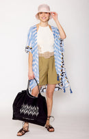 BBT510143 Nylon Aztec Pattern Rope Handle Tote Bag - MiMi Wholesale