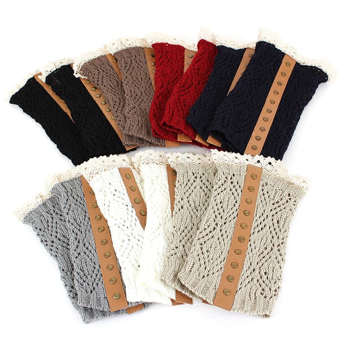 BC10102 Fashion Crochet Boot Cuffs/Leg Warmers - MiMi Wholesale