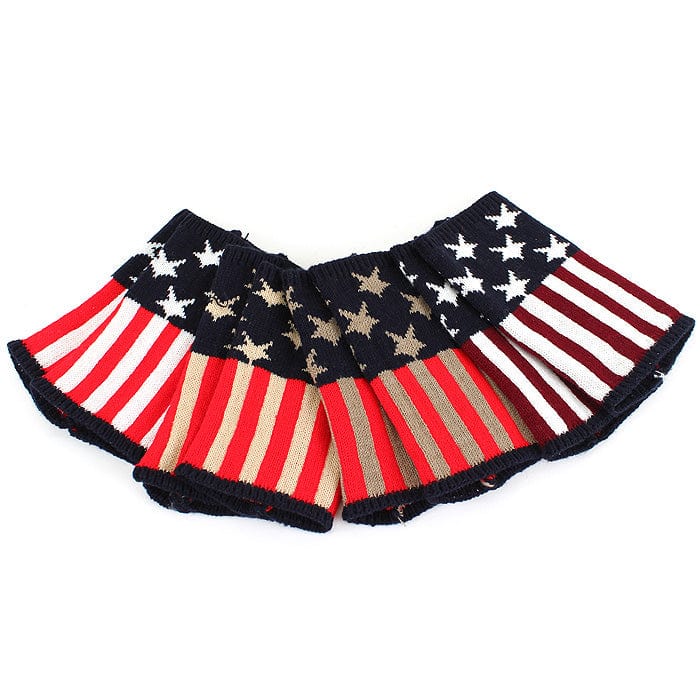 BC10120 American Flag Knit Boot Cuffs - MiMi Wholesale