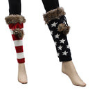 BC10251 American Flag Knit Boot Cuffs - MiMi Wholesale