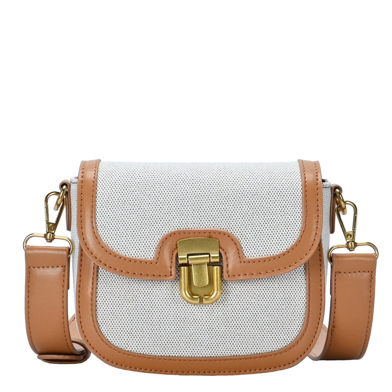 BGA6653 Two Tone Crossbody Bag - MiMi Wholesale