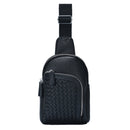 BGA6896 2 Compartment Woven Pocket Mini Sling Bag - MiMi Wholesale